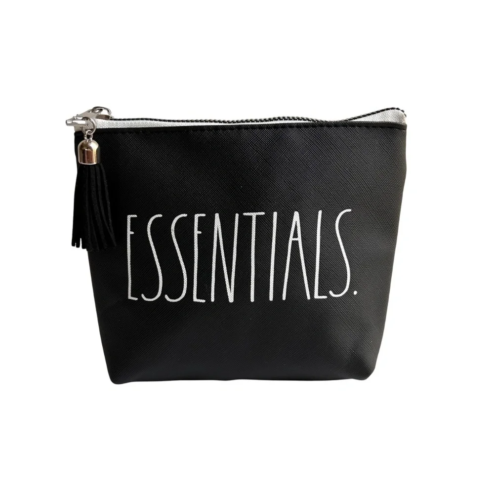 Rae Dunn ESSENTIALS. Small Black Cosmetic Bag NWOT